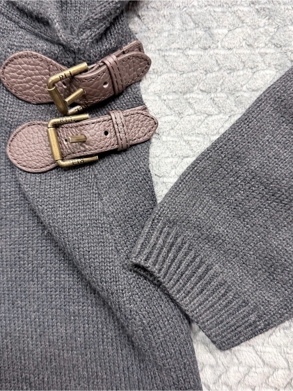 Lauren Ralph Lauren Haddon Hall Sweater Dress in Granite Grey Size Medium - Picture 6 of 12